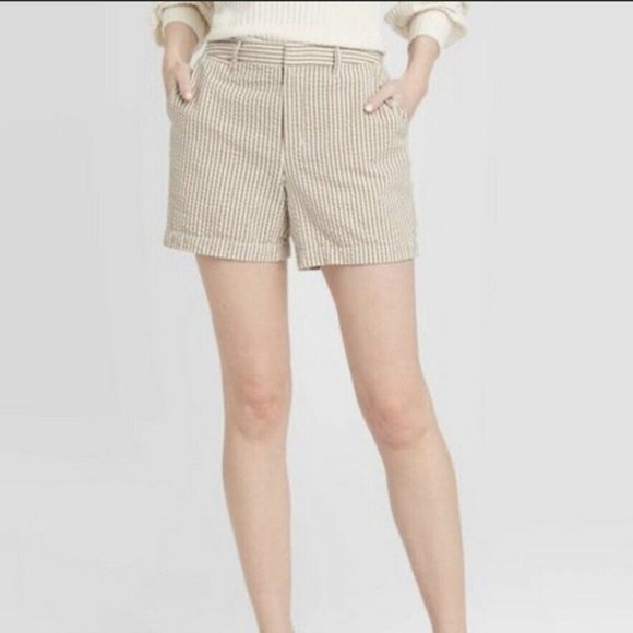 a new day Pants - Womens' Striped Chino Shorts Seersucker